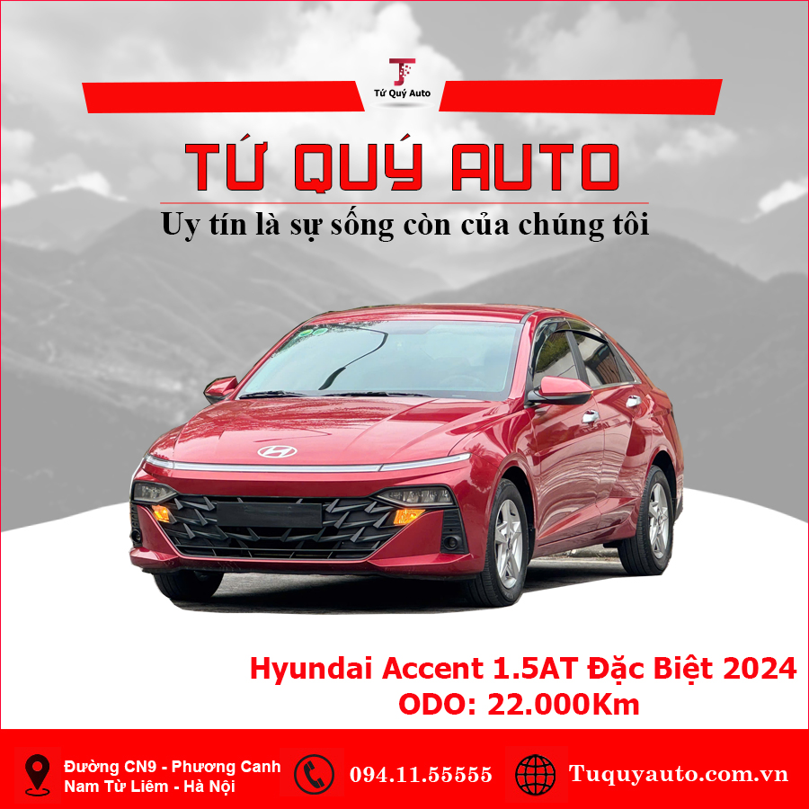 Xe Hyundai Accent Đặc biệt 1.5 AT 2024 - Đỏ