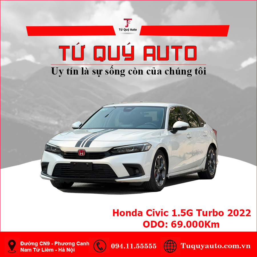 Xe Honda Civic G 1.5 AT 2022 - Trắng