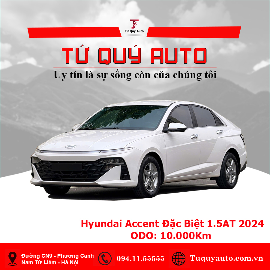 Xe Hyundai Accent Đặc biệt 1.5 AT 2024 - Trắng