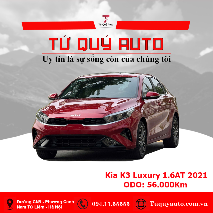 Xe Kia K3 Luxury 1.6 AT 2021 - Đỏ