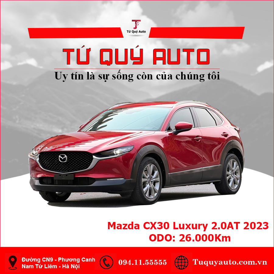 Xe Mazda CX 30 Luxury 2.0 AT 2023 - Đỏ