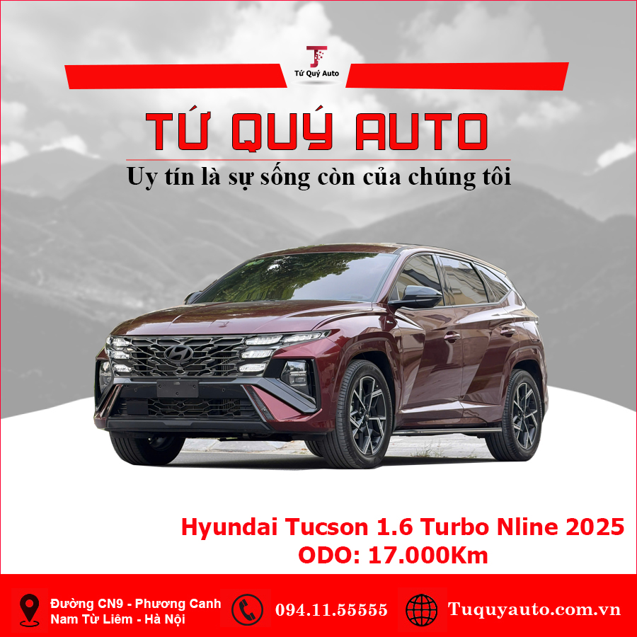 Xe Hyundai Tucson N Line 1.6 AT Turbo HTRAC 2025 - Đỏ