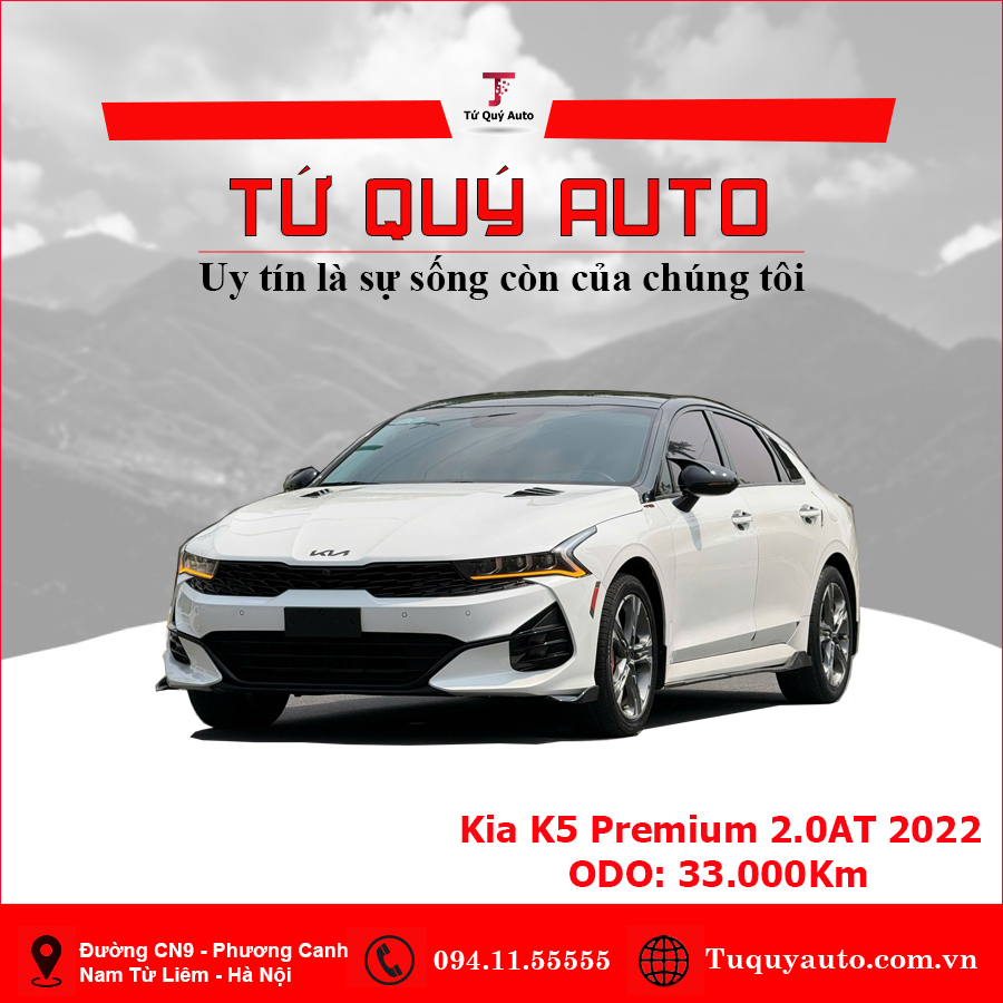 Xe Kia K5 Premium 2.0 AT 2022 - Trắng