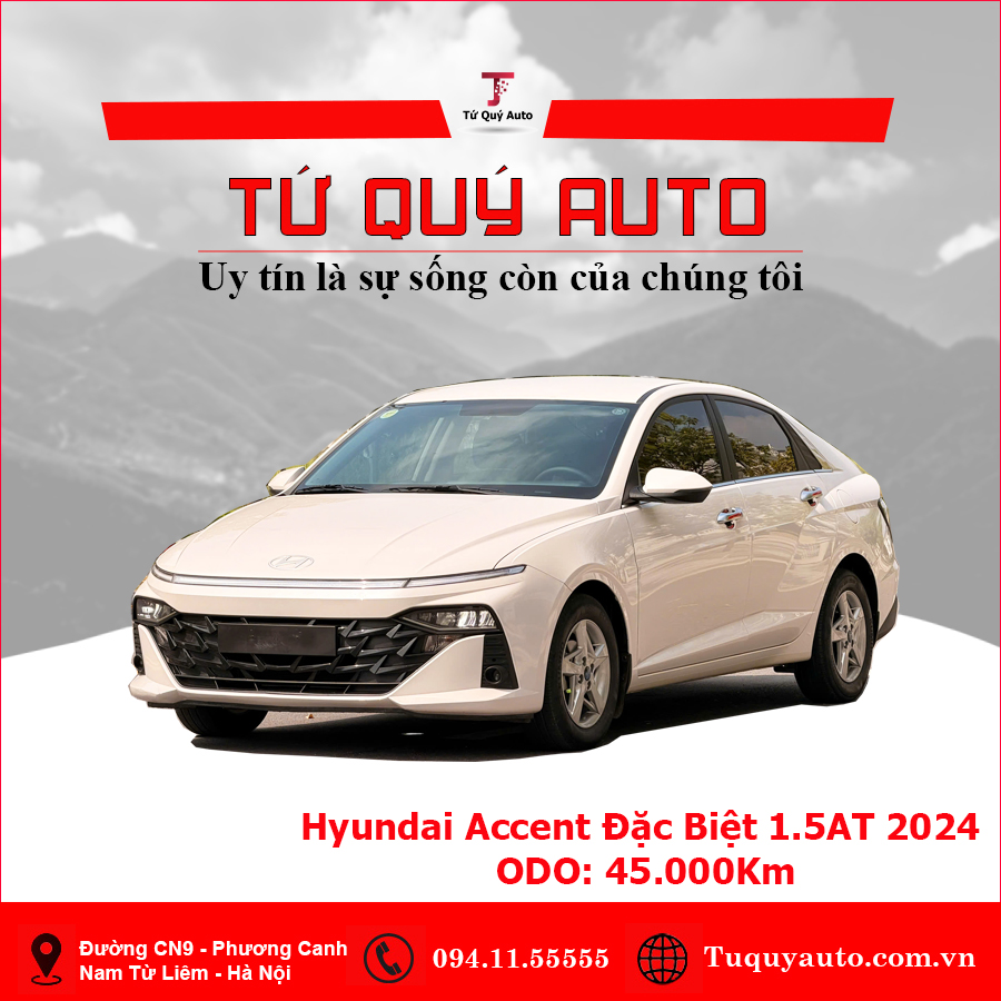 Xe Hyundai Accent Đặc biệt 1.5 AT 2024 - Trắng