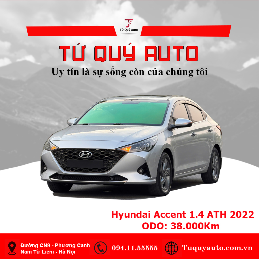 Xe Hyundai Accent 1.4 AT Đặc Biệt 2022 - Bạc