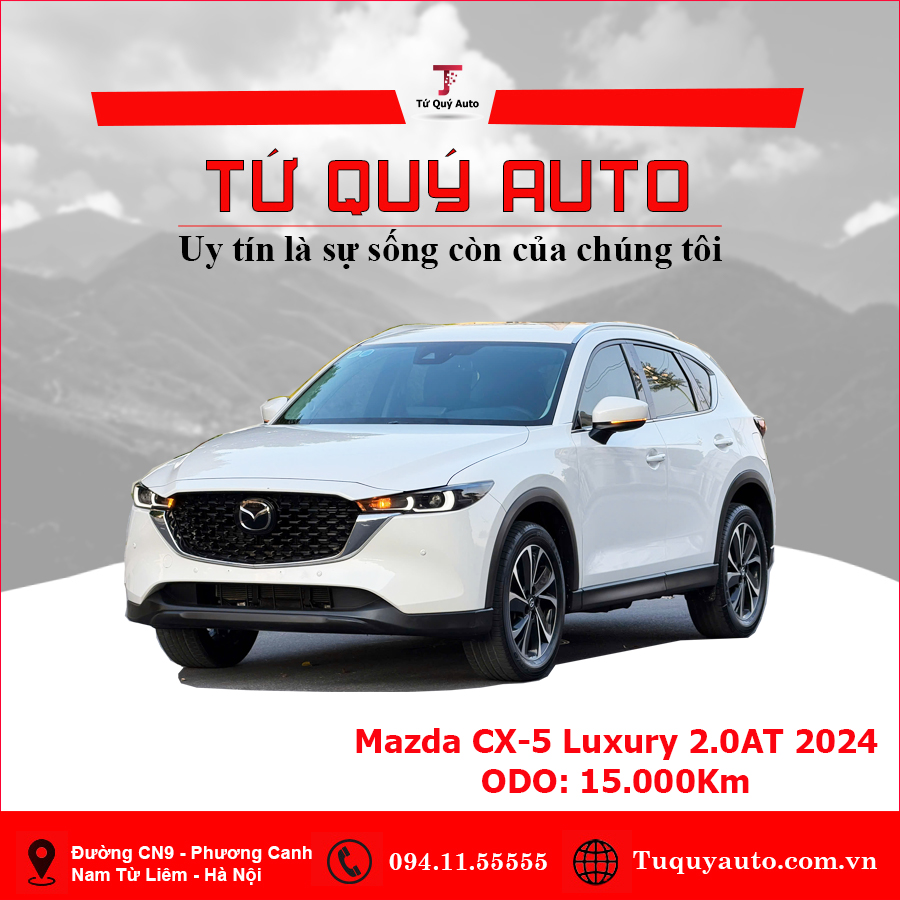 Xe Mazda CX5 Luxury 2.0 AT 2024 - Trắng