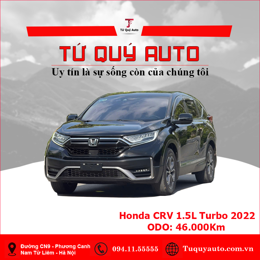 Xe Honda CRV 1.5L Turbo 2022 - Đen