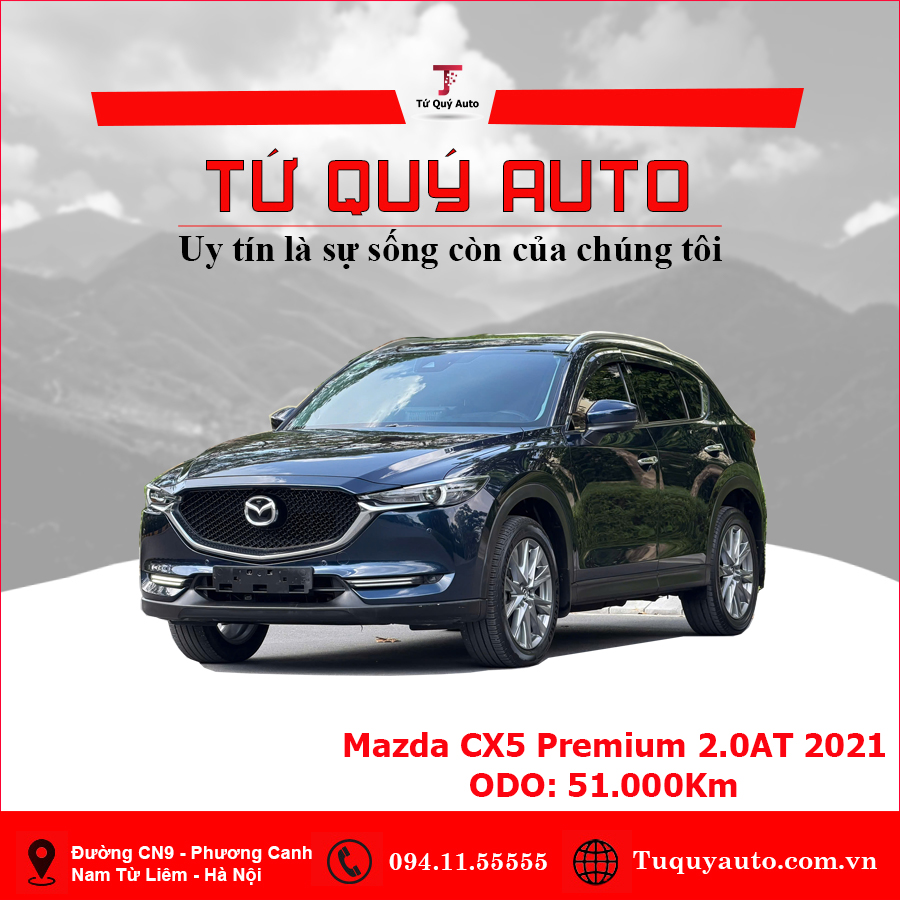 Xe Mazda CX5 Premium 2.0 AT 2021 - Xanh Đen
