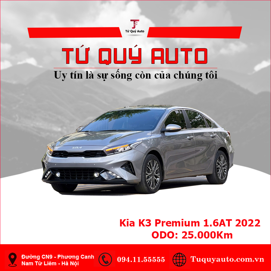 Xe Kia K3 Premium 1.6 AT 2022 - Xám