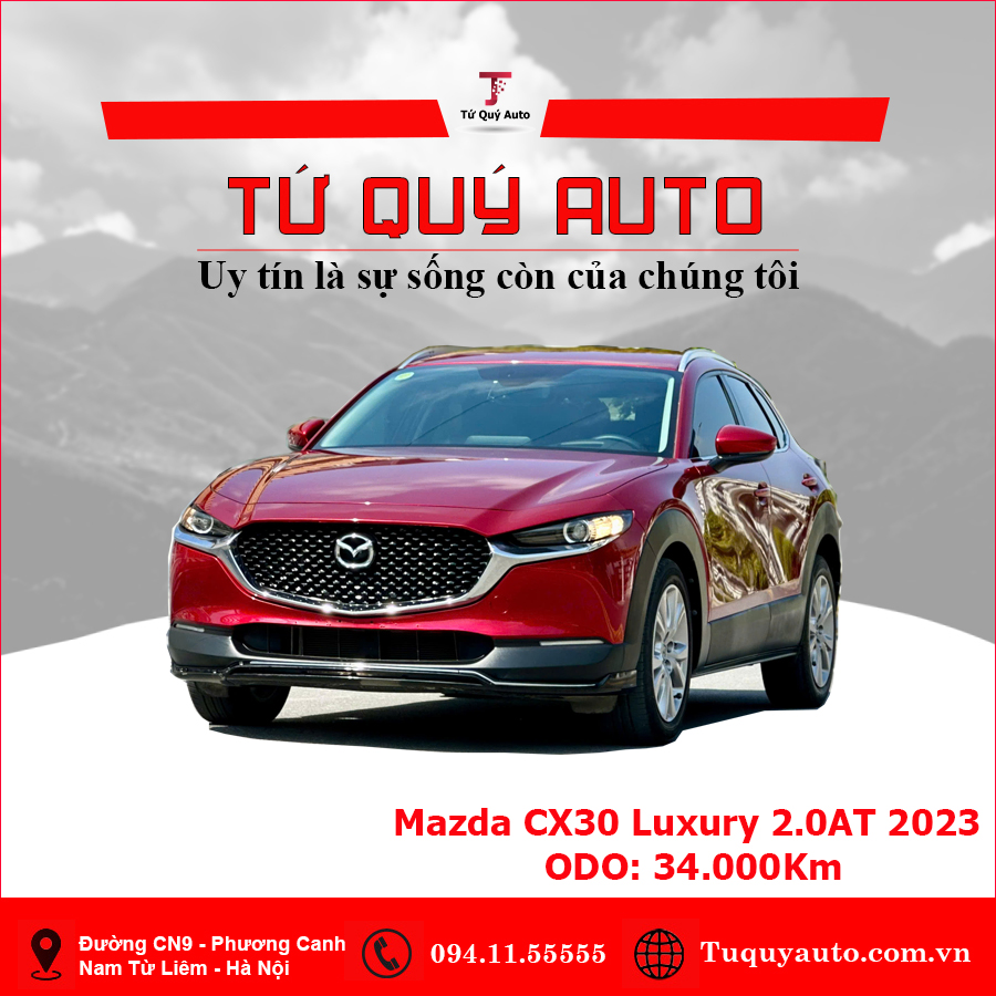 Xe Mazda CX 30 Luxury 2.0 AT 2023 - Đỏ
