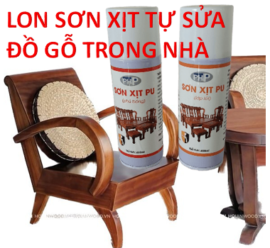 Lon sơn xịt tự sửa đồ gỗ nội thất