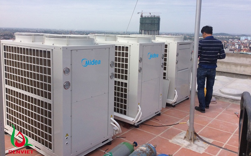 Máy nước nóng trung tâm Heatpump tiết kiệm không gian và tiết kiệm điện