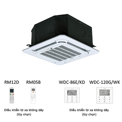 Dàn lạnh âm trần cassette điều hòa trung tâm Midea MDV-D22Q4/N1-A3 7,500BTU