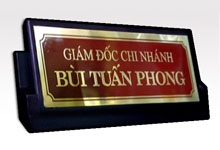 Biển Chức Danh Để Bàn Đồng CD1