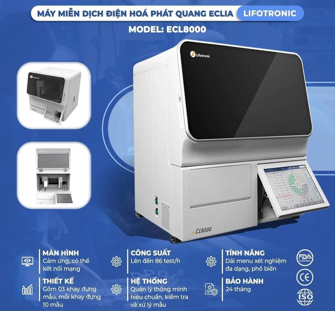 Máy miễn dịch điện hóa phát quang Lifotronic Ecl800
