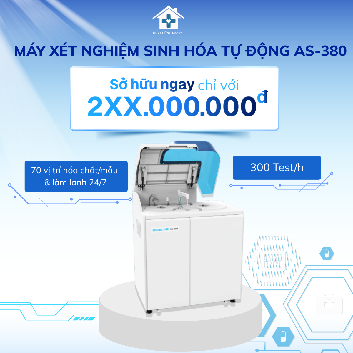 Máy xét nghiệm sinh hóa tự động AS-380
