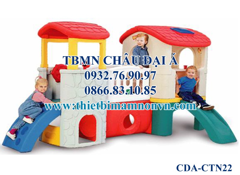 CTN22- Cầu trượt mầm non nhựa nhập khẩu