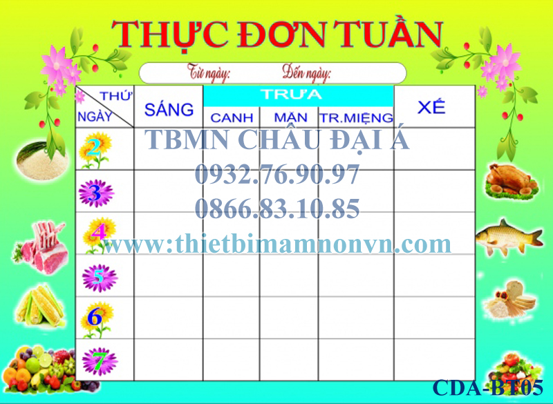 BT04- Bản tin, nội quy mầm non