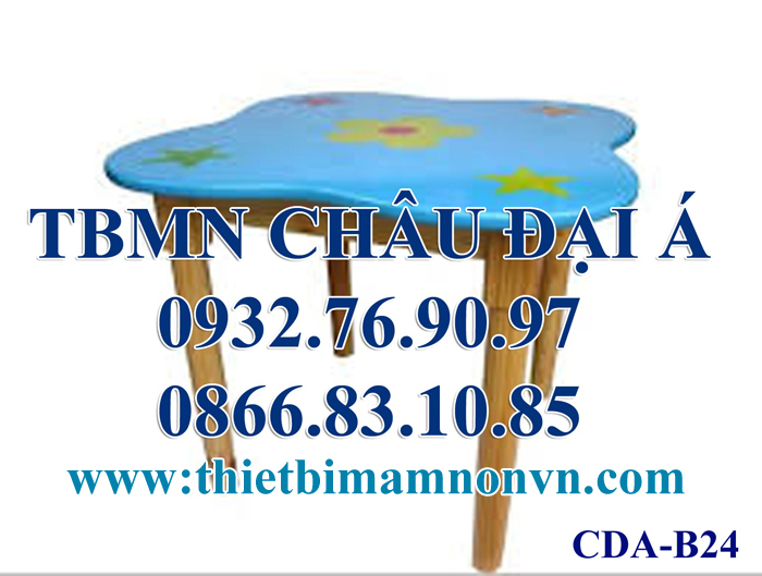 Bàn mầm non gỗ sơn màu, B24