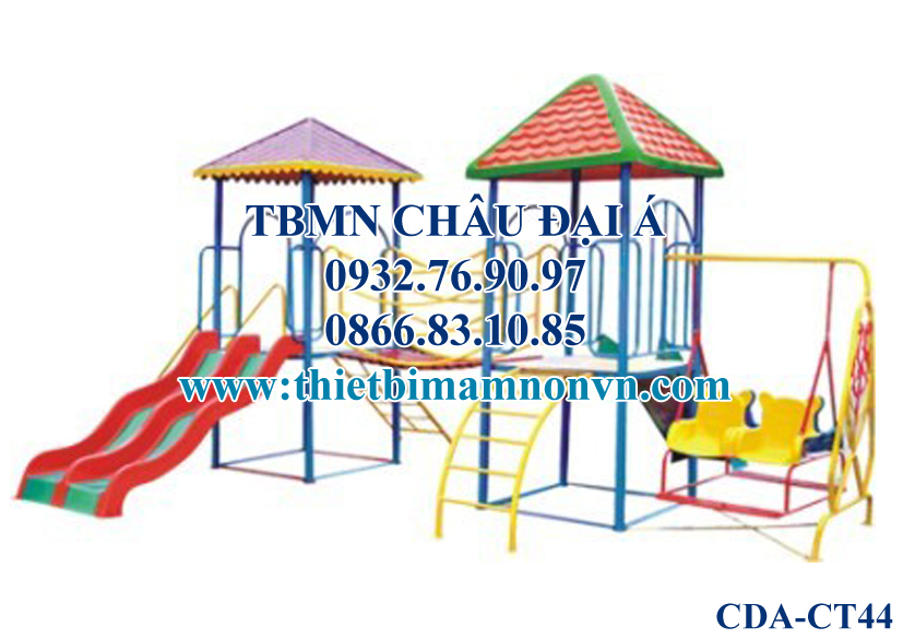 Cầu trượt trẻ em, Cầu trượt liên hoàn 2 khối nhà CT44