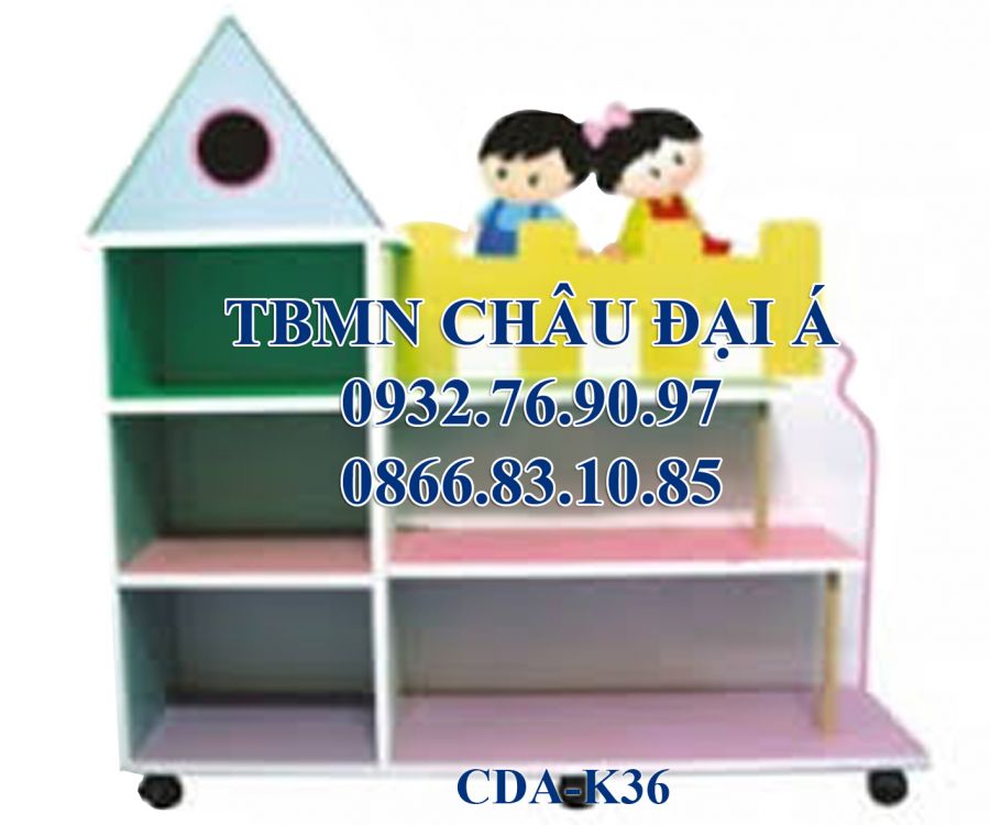 Kệ mầm non, Kệ sách, kệ đồ chơi em bé, K36