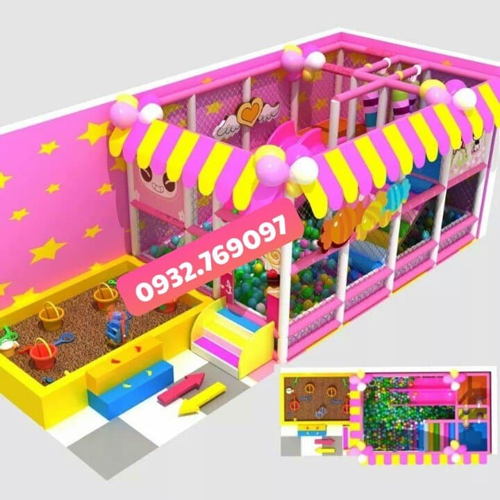 Nhận thiết kế nhà banh, liên hoàn cầu trượt cho trường mầm non