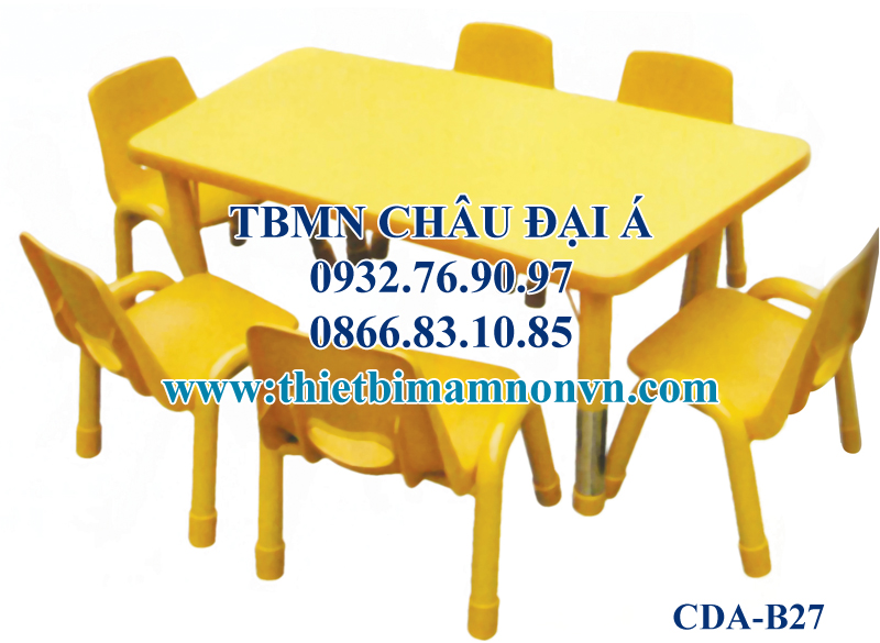 Bàn ghế mầm non đẹp giá rẻ CDA-B27