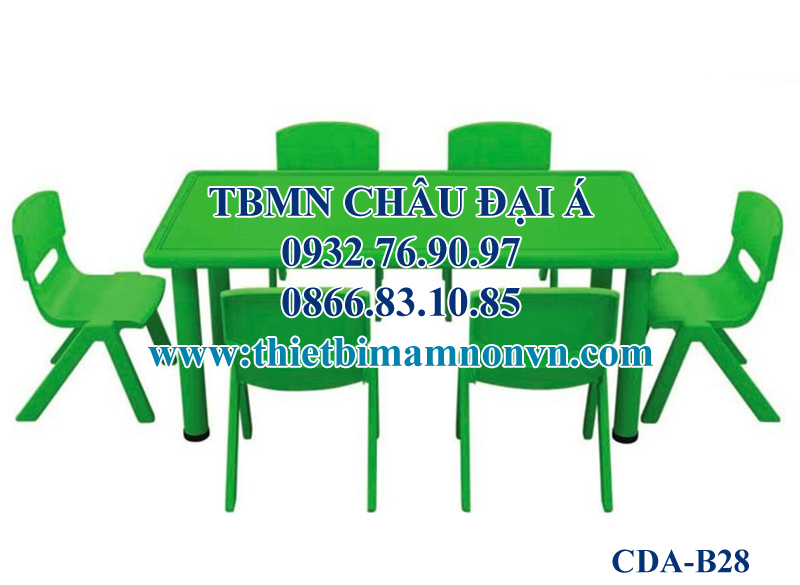 Bàn ghế mầm non đẹp giá rẻ CDA-B28a