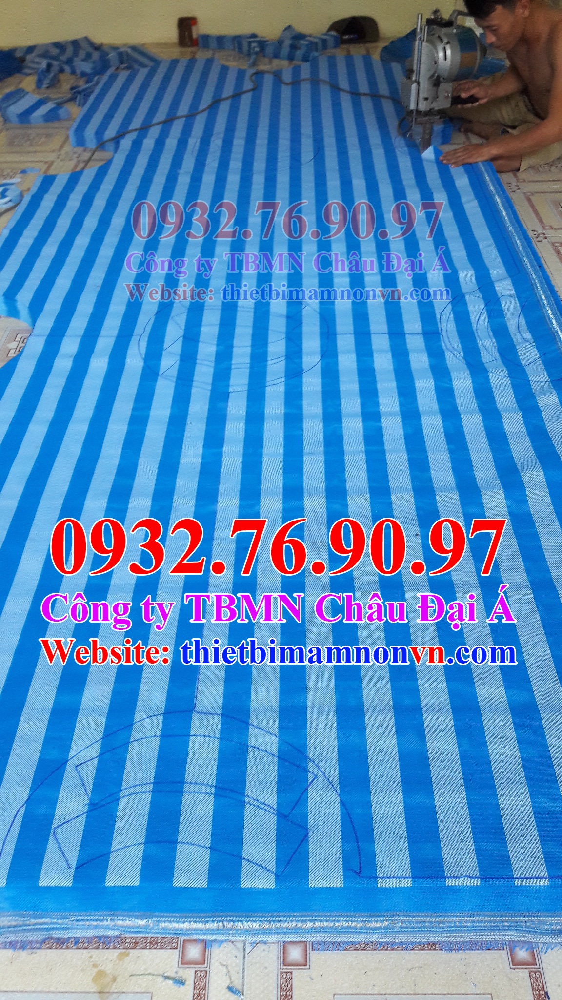 Cắt vải giường mầm non 5