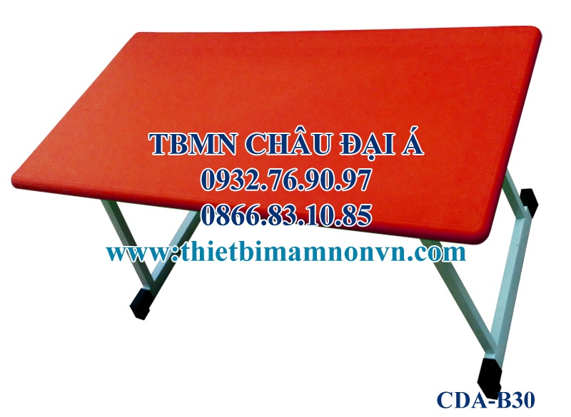 Bàn học trẻ em mầm non mặt nhựa chân sắt sơn tĩnh điện