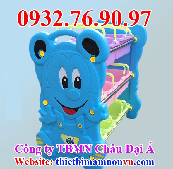 Kệ đồ chơi trẻ em nhựa nhập khẩu hình con gấu