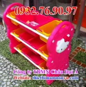 Kệ mầm non nhựa nhập khẩu hình mèo Kitty