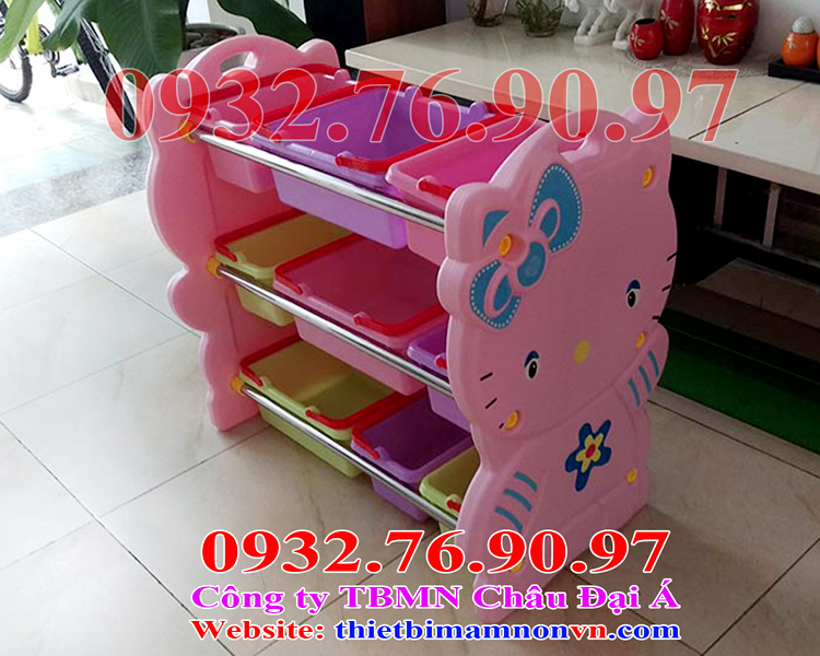 Kệ mầm non nhựa nhập khẩu mèo Kitty KN10