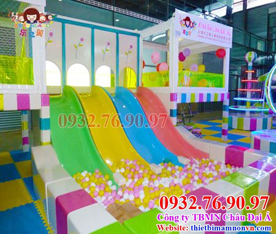 Thi công lắp đặt khu vui chơi liên hoàn cho trẻ em