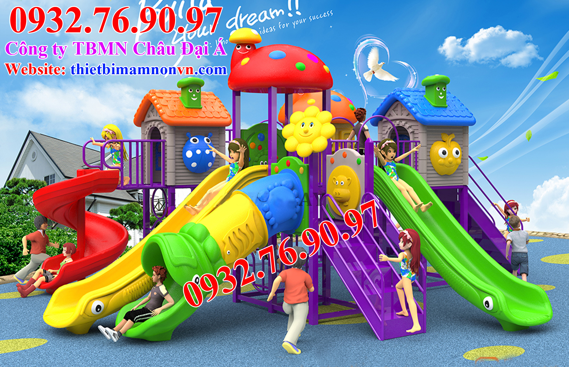 Cầu trượt liên hoàn nhập khẩu