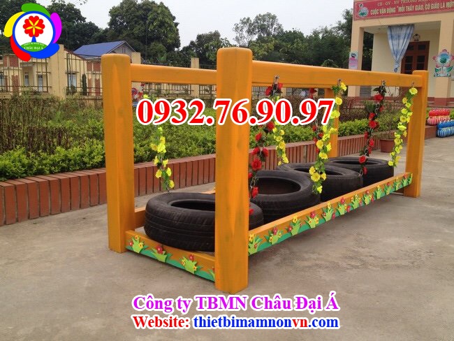 Đồ chơi vận động cho trẻ bằng gỗ lốp xe