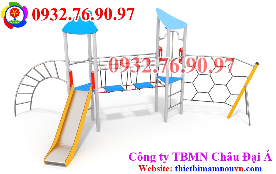 Cầu tuột thang leo vận động liên hoàn cho trẻ em