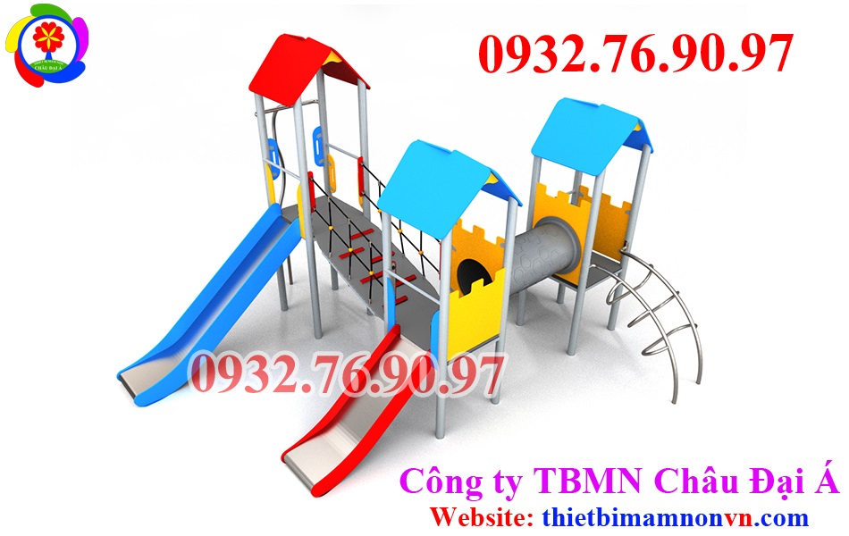 Cầu trượt thang leo ống chui liên hoàn