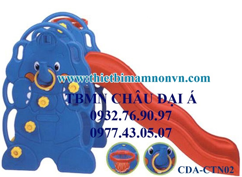 Cầu trượt nhập khẩu hình voi bằng nhựa