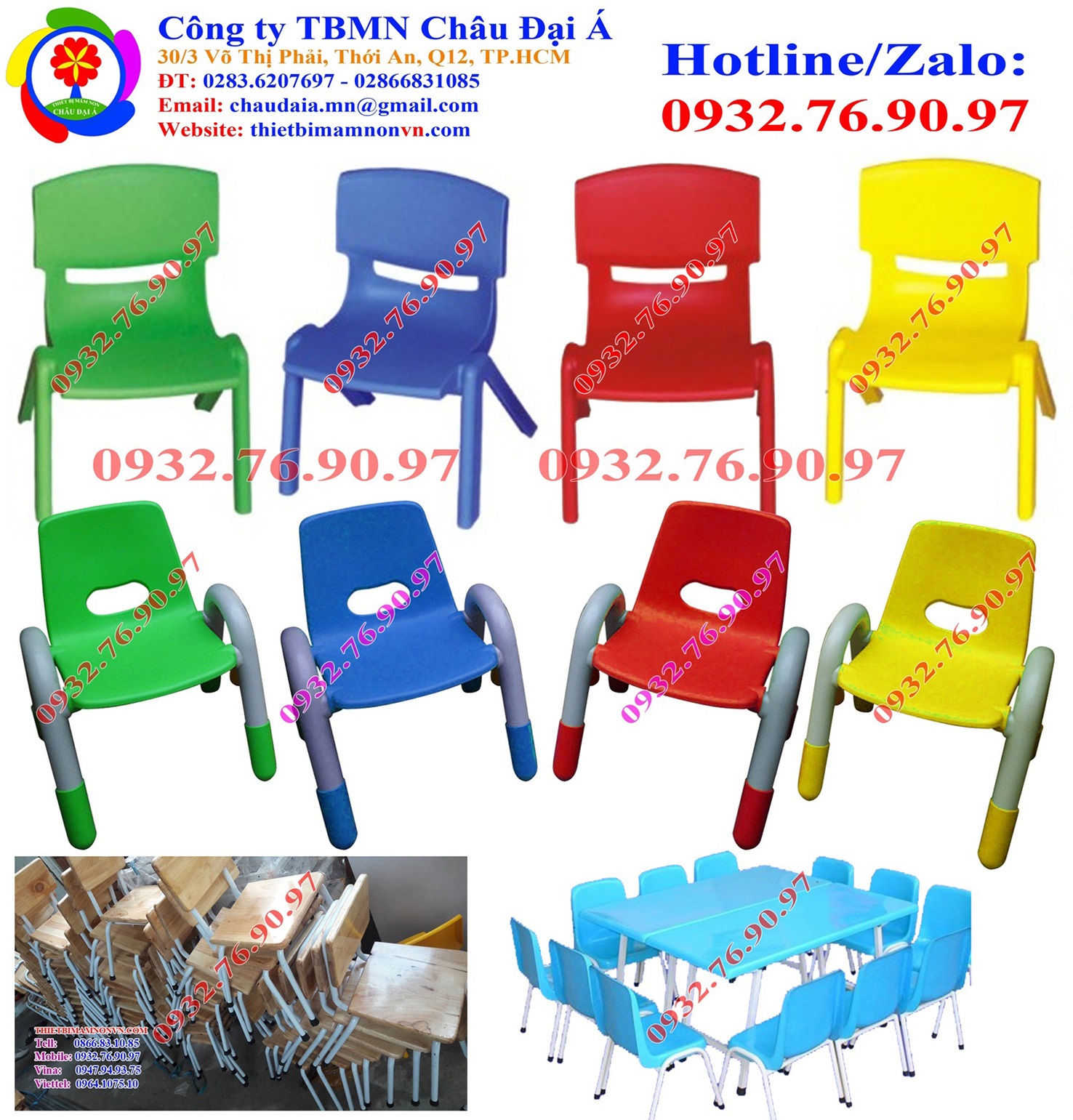Tổng hợp ghế mầm non