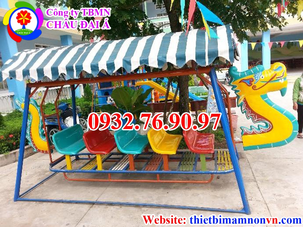 Xích đu rồng 5 ghế 15 chỗ ngồi