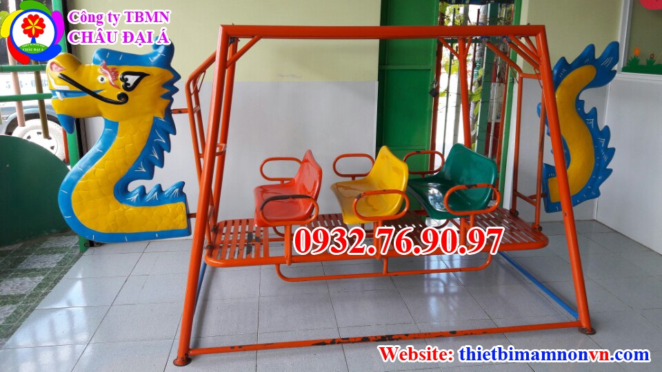 Xích đu rồng 3 ghế 9 chỗ ngồi