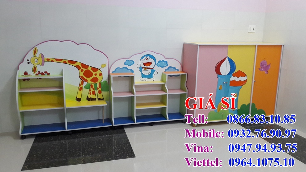 Tủ gối kệ đồ chơi mầm non