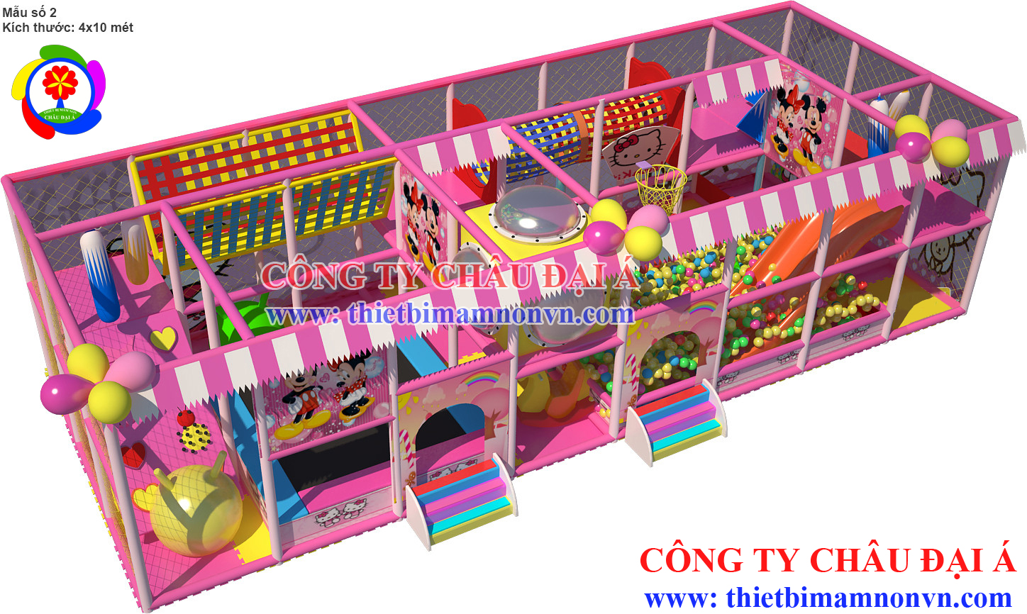 thiết kế thi công khu vui chơi liên hoàn trẻ em hiện đại 10