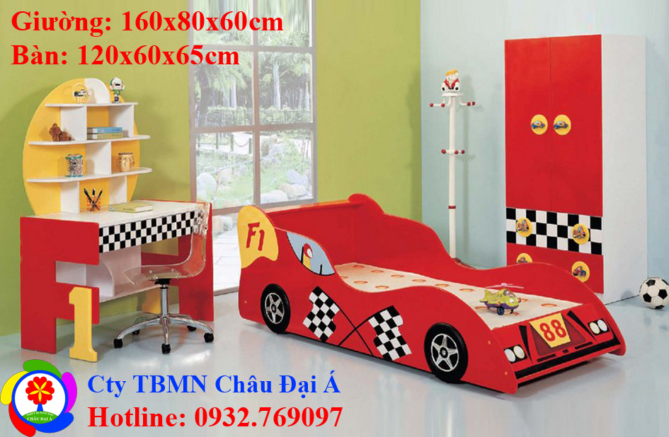 Bộ giường ngủ xe hơi cho con trai