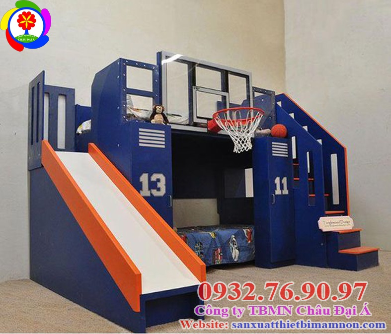Giường kết hợp cầu trượt cho bé