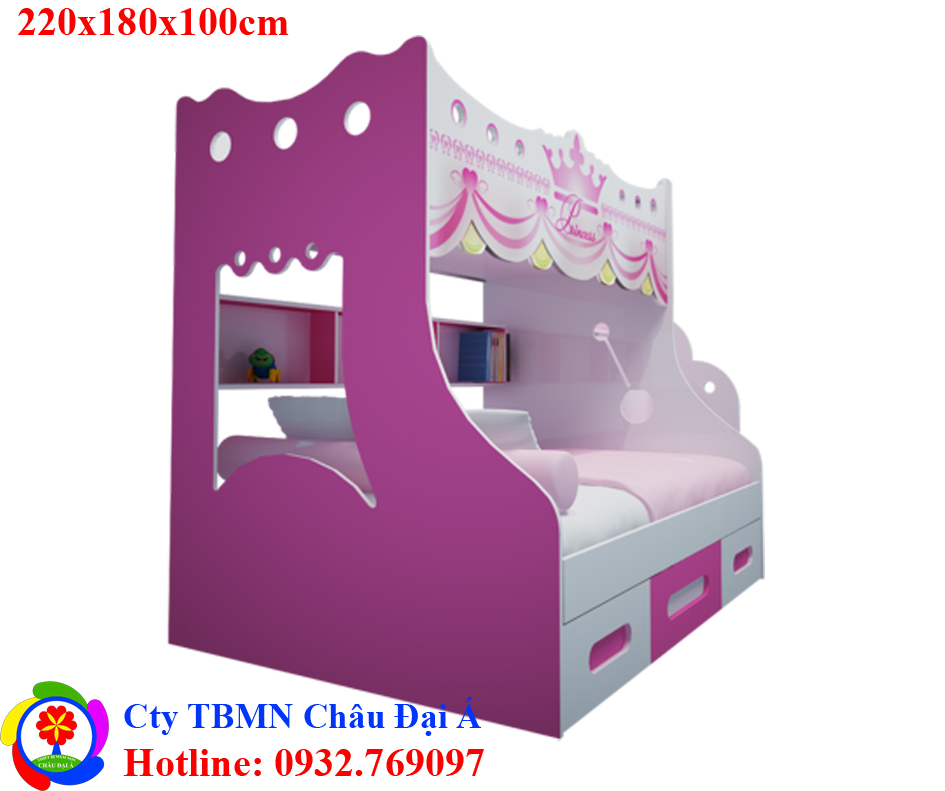 Giường tầng cho bé gái mẫu 2