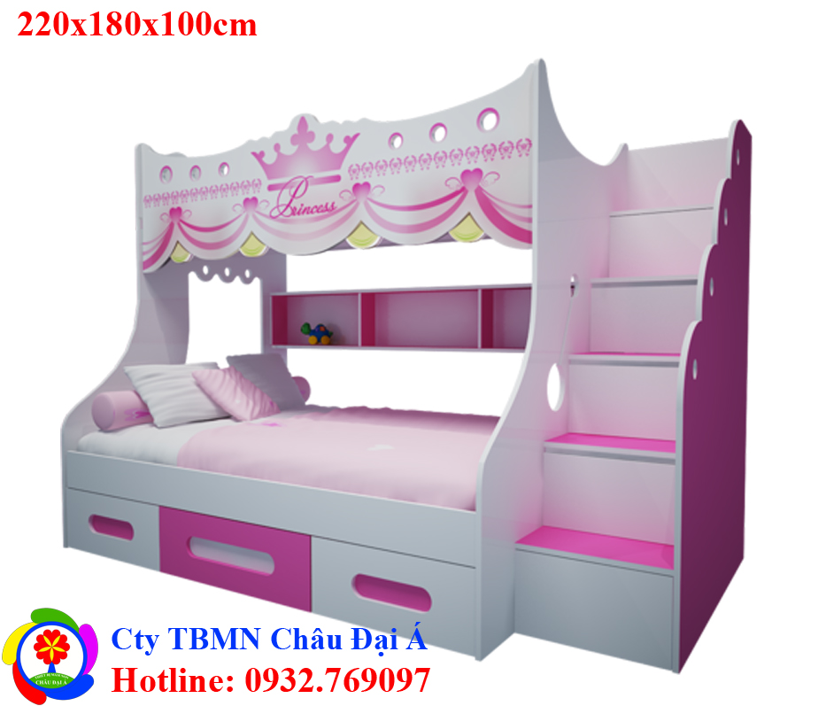 Giường tầng cho bé gái mẫu 3