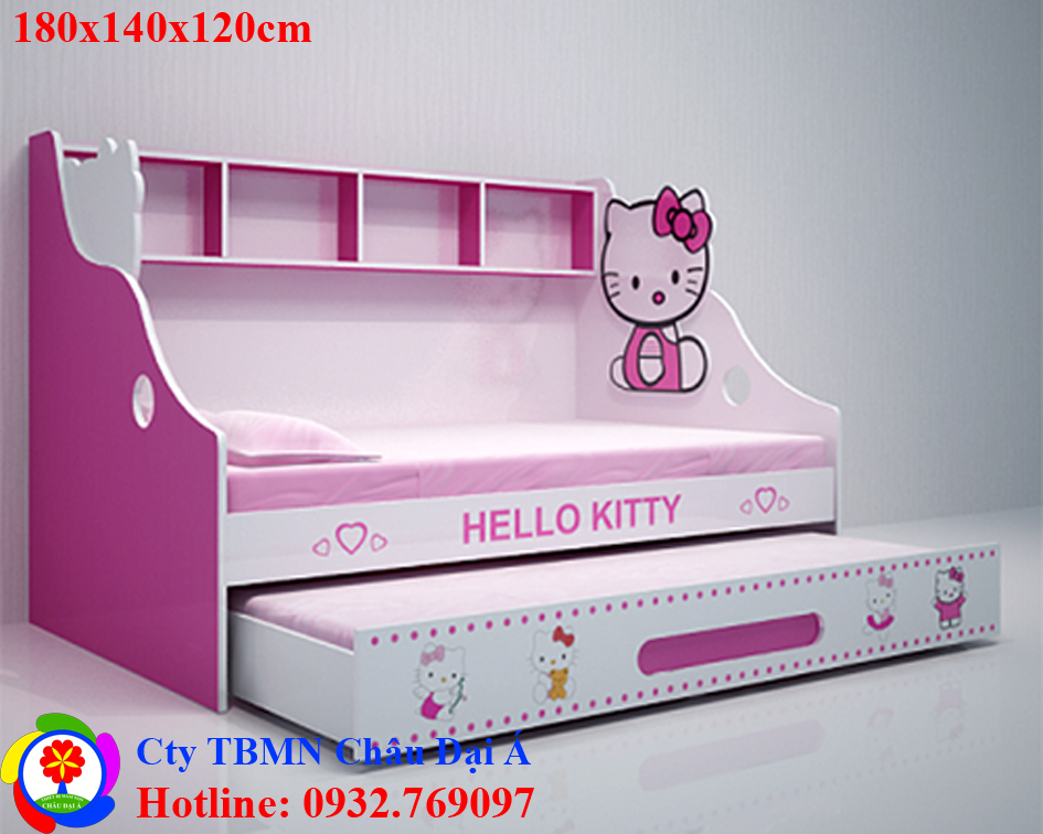 Giường tầng hello Kitty cho trẻ em mẫu 2