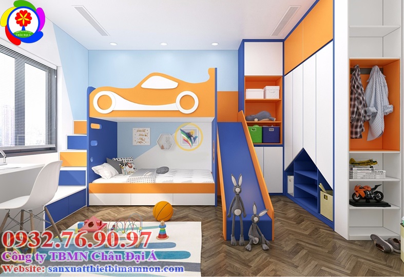 Giường tủ kết hợp cầu trượt